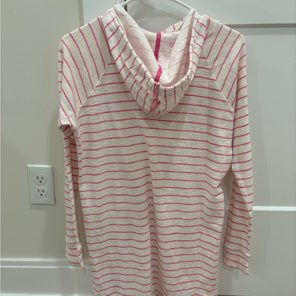 Southern Tide Pink and White Striped Hoodie Top - Picture 5 of 5